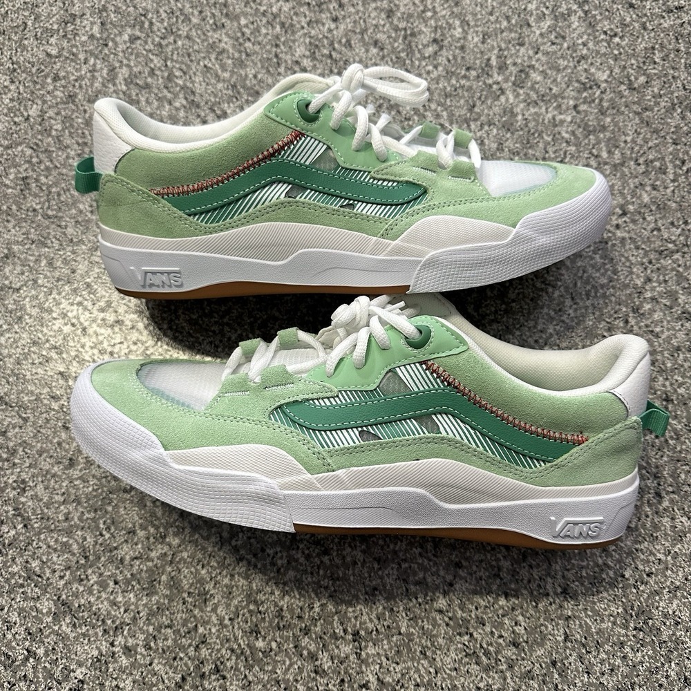 Vans Skate 2 Wayvee Shoes Mint Green Gum White Mens 10 Breathable Cushioned